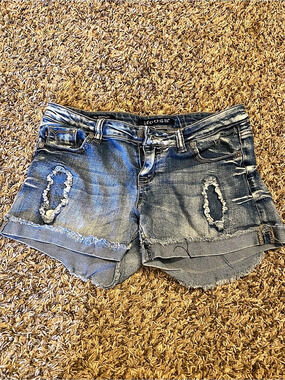 VIGOSS The Thompson Shorts Distressed Blue Size 16
